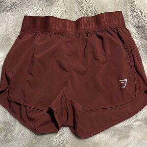 Gymshark Women's Maroon Athletic Shorts